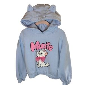 Cute Disney Marie From Aristocats Blue Hoodie 4-5 years 71% Cotton 29% Polyester